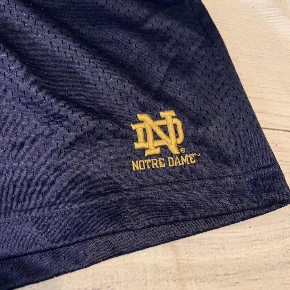 Men's Navy Athletic Shorts with Gold Logo - Picture 2 of 12